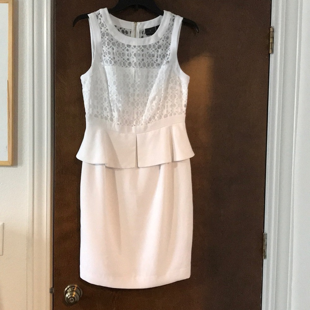 White Peplum Dress for Bridal Shower!